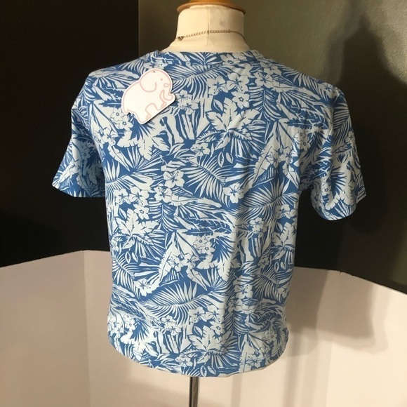 Ivory Ella Imperial Blue Front Twist Tee Sz XS NWT - Picture 4 of 7